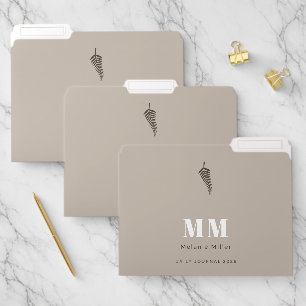 Trendy Mojave Dune Earth Tone Custom Name Office File Folder