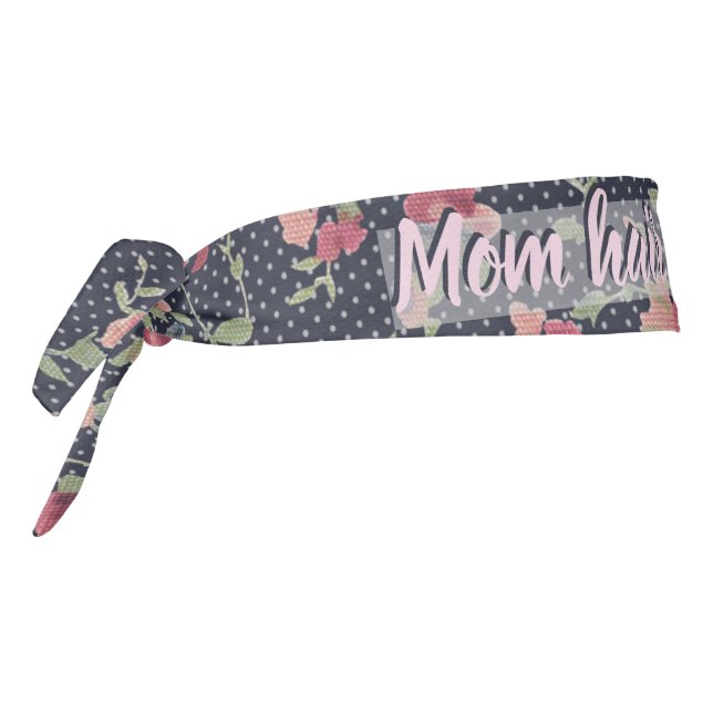 Trendy Mom Hair Don't Care Floral Tie Headband (Rotate 270)