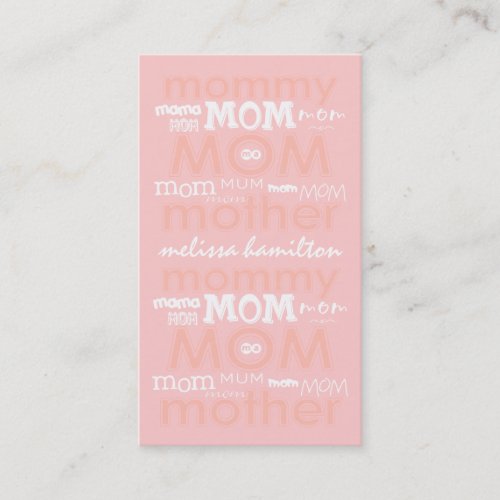 Trendy Mommy Calling Cards Business Card Templates