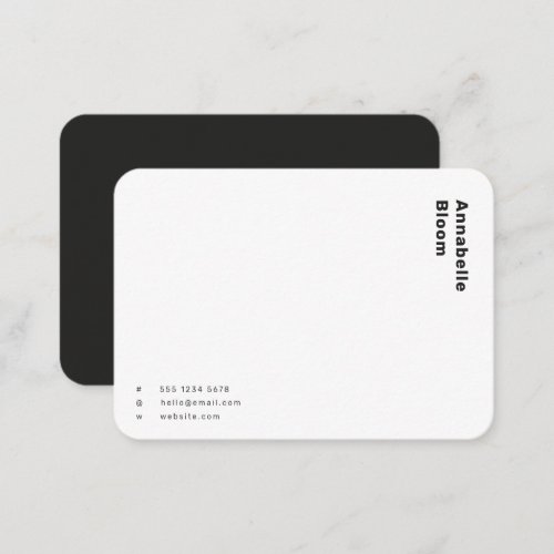 Trendy Monochrome Modern Minimal Black and White Note Card
