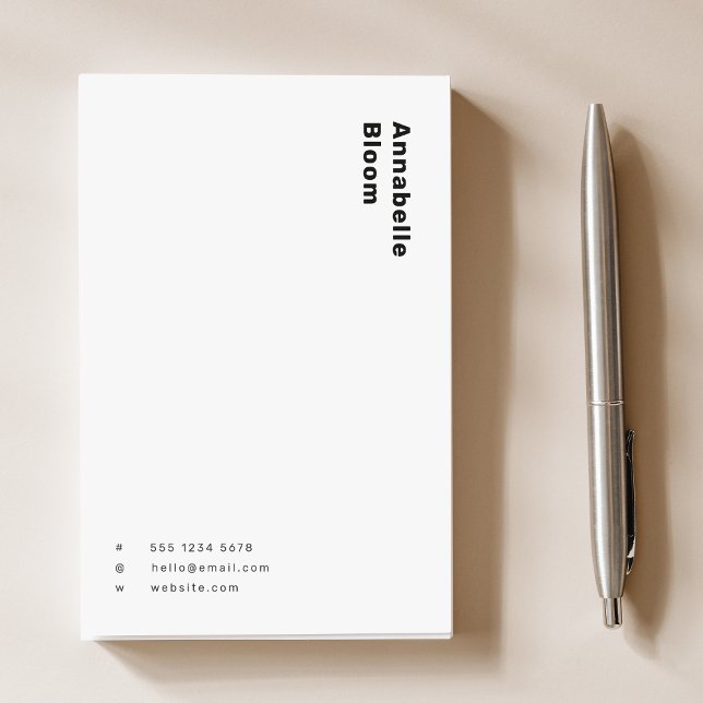 Trendy Monochrome Modern Minimal Black and White Post-it Notes (Creator Uploaded)