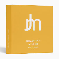 Trendy Monogram Binder with Customizable Spine