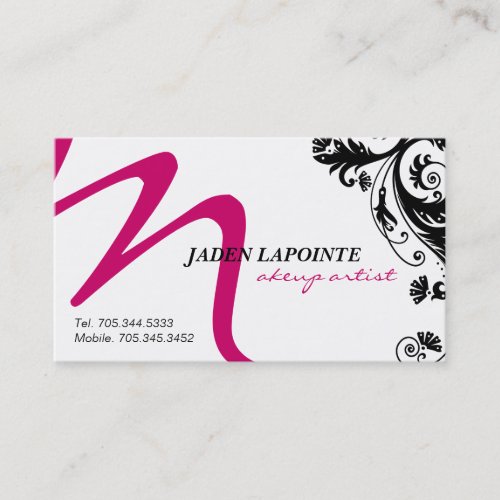 Trendy Monogram Business Cards