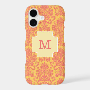 Trendy Monogram Coral Damask And Sun Custom Case-M iPhone 17 Case