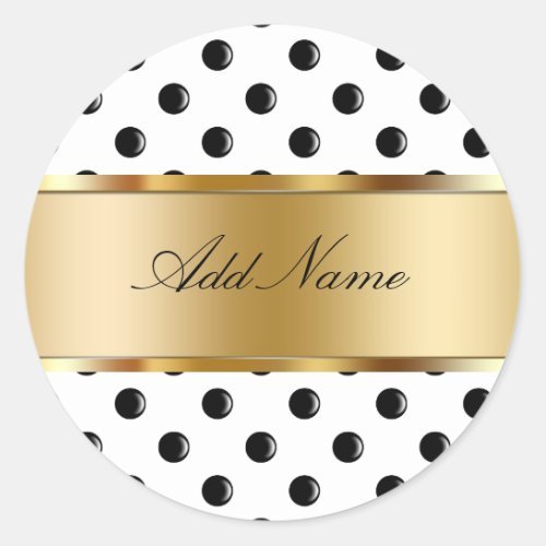 Trendy Monogram Gold Tone Sticker Labels