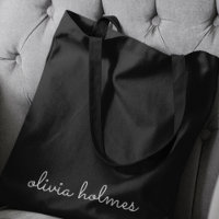 Trendy Monogram | Modern Black Script Name