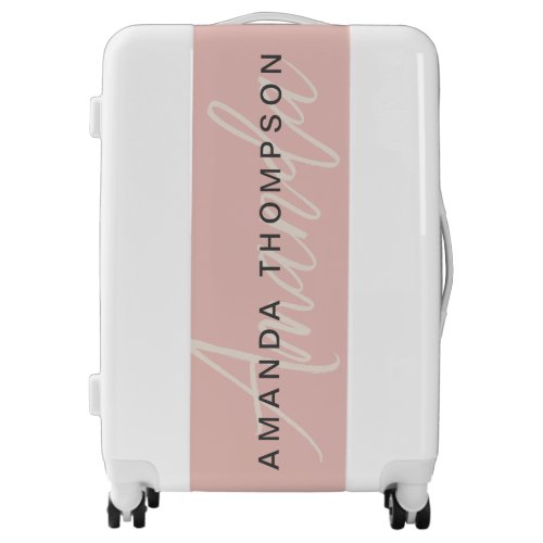 Trendy Monogram Modern Personalized With Name Luggage