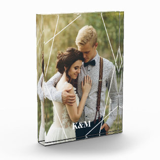 Trendy Monogram Photo Block