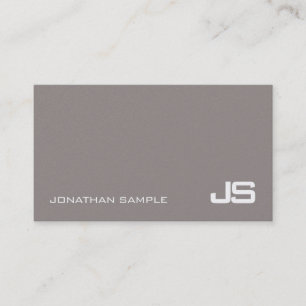 Trendy Monogram Plain Modern Classy Design Luxury Business Card
