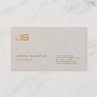 Trendy Monogram Professional Premium Pearl Finish Business Card