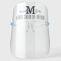Trendy Monogram Salon Reopening Covid Safe Face Shield