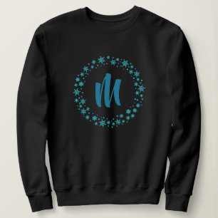 Trendy Monogram Snowflake Sweatshirt