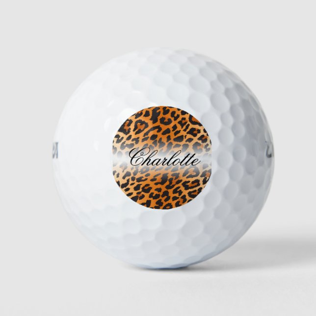 Trendy Monogram Style Golf Balls (Front)