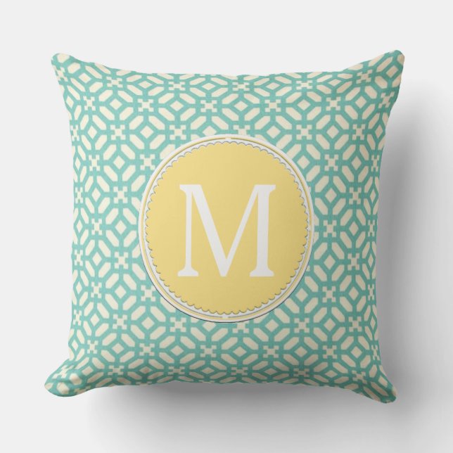 Trendy Monogram Throw Pillows (Front)