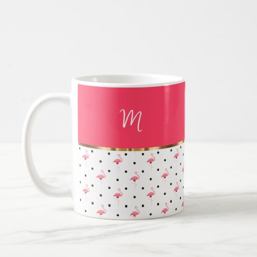 Trendy Monogram Tropical Ladies Classy Coffee Mugs