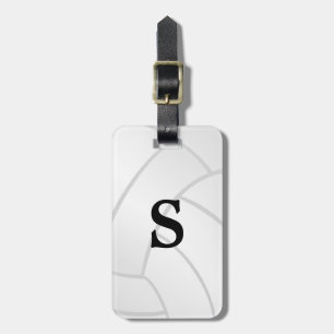 Trendy Monogram Volleyball Luggage Tag