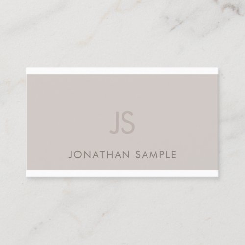 Trendy Monogrammed Sleek Graphic Design Modern Business Card