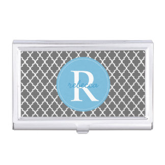 Trendy Moroccan Monogram Business Card Holder