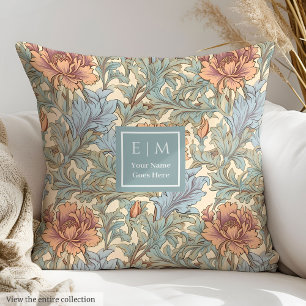Trendy Morris Inspired Pillow in Pastel Colors