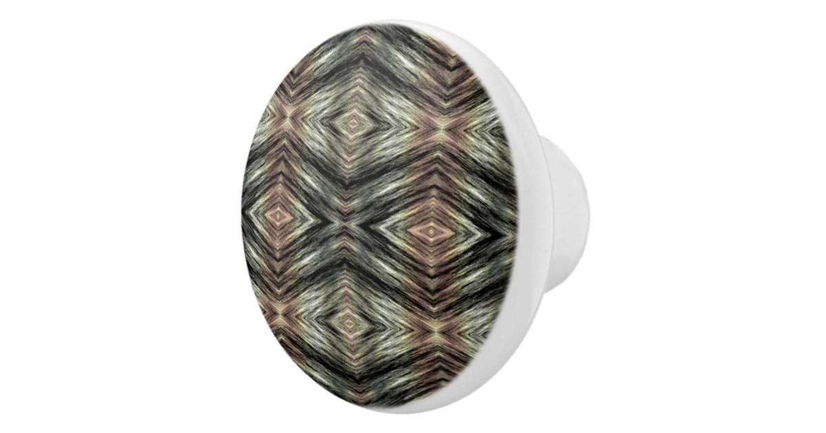 Trendy Mosaic Native American Indian Tribe Pattern Ceramic Knob