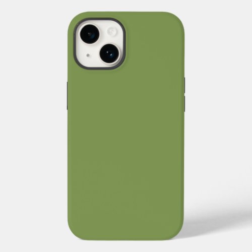Trendy Moss Green Background Color this Case_Mate iPhone 14 Case