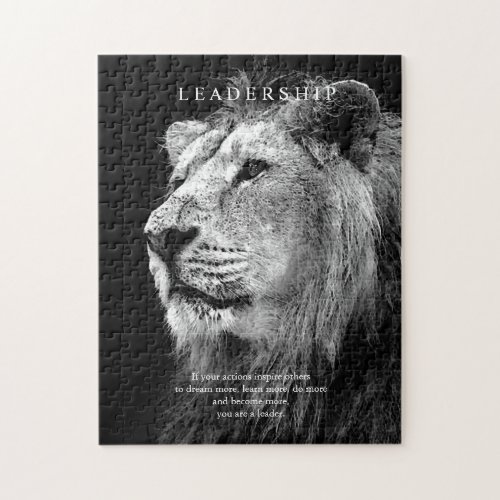 Trendy Motivational Leadership Lion Jigsaw Puzzle