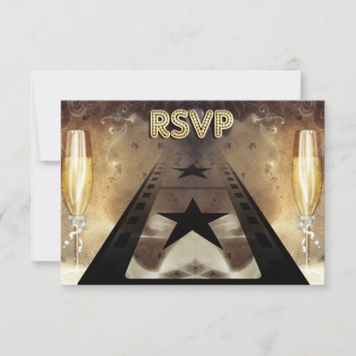 Trendy Movie Themed Wedding Response Card