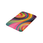 Trendy Multi Color Abstract Whirl Design Bath Mat at Zazzle