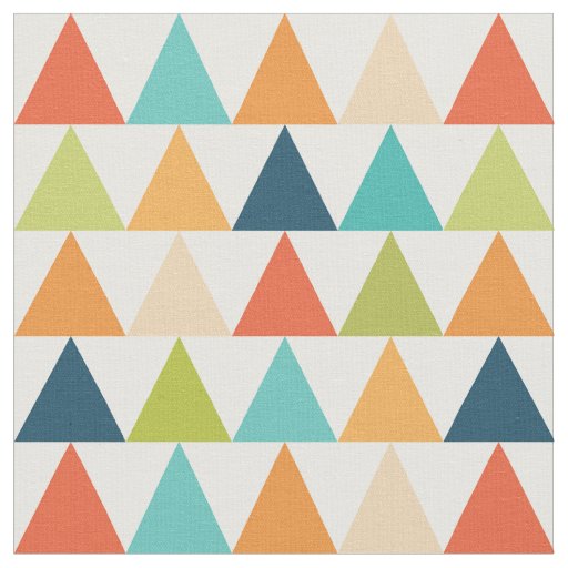 Trendy Multi Colored Triangles Fabric
