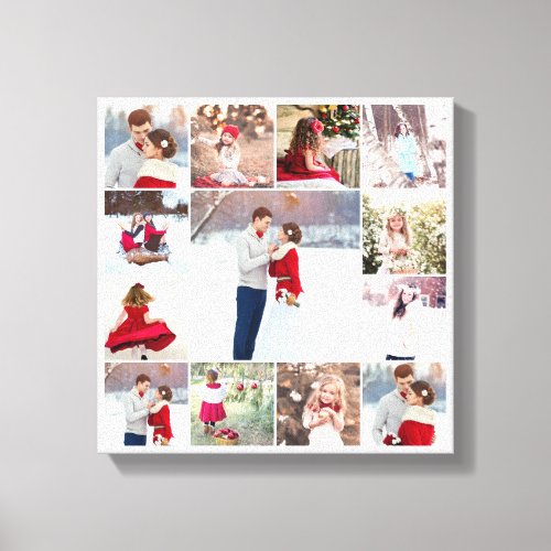 Trendy Multi Photo Collage Canvas Print