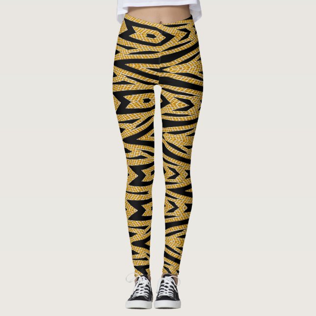 Trendy multicolor pattern Ratti_Creative_Arts"  Le Leggings (Front)