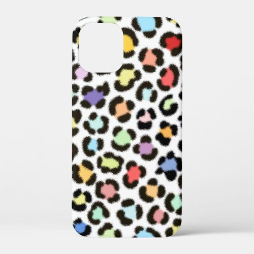 Trendy Multicolored Leopard Fur Effect Pattern iPhone 12 Mini Case