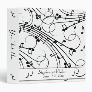 Trendy Music Design 3 Ring Binder