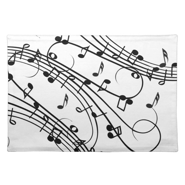 Trendy Music Design Cloth Placemat (Front)