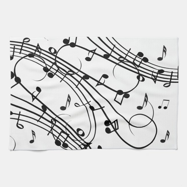 Trendy Music Design Kitchen Towel (Horizontal)