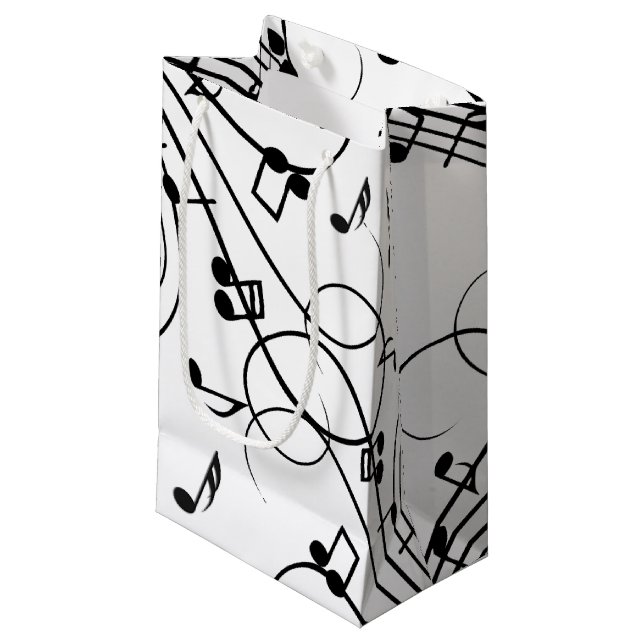Trendy Music Design Small Gift Bag (Front Angled)