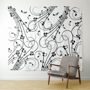 Trendy Music Design Tapestry
