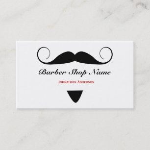 Trendy Mustache Barber Shop Hair Stylist For Men Business Card