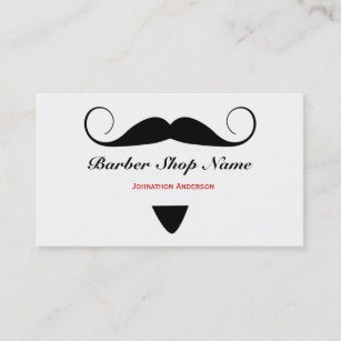 Trendy Mustache Barber Shop Hair Stylist For Men Business Card