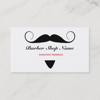 Trendy Mustache Barber Shop Hair Stylist For Men Business Card by PhotographyTKDesigns at Zazzle