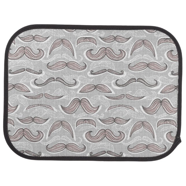 Trendy Mustache Pattern Car Floor Mat (Rear)