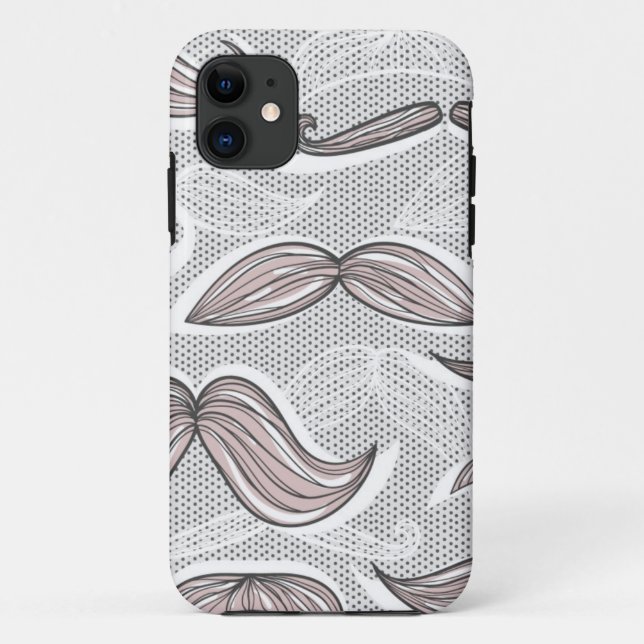 Trendy Mustache Pattern Case-Mate iPhone Case (Back)