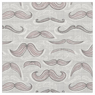 Trendy Mustache Pattern Fabric