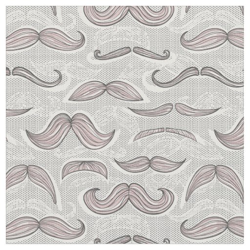 Trendy Mustache Pattern Fabric