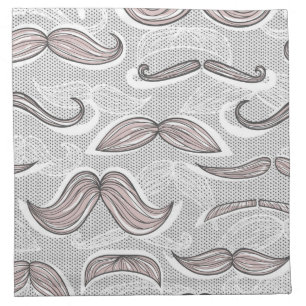 Trendy Mustache Pattern Napkin
