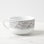 Trendy Mustache Pattern Soup Mug