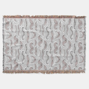Trendy Mustache Pattern Throw Blanket
