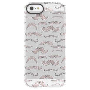 Trendy Mustache Pattern Permafrost iPhone SE/5/5s Case