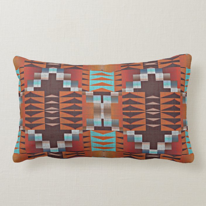 Trendy Native American Indian Tribal Pattern Lumbar Pillow