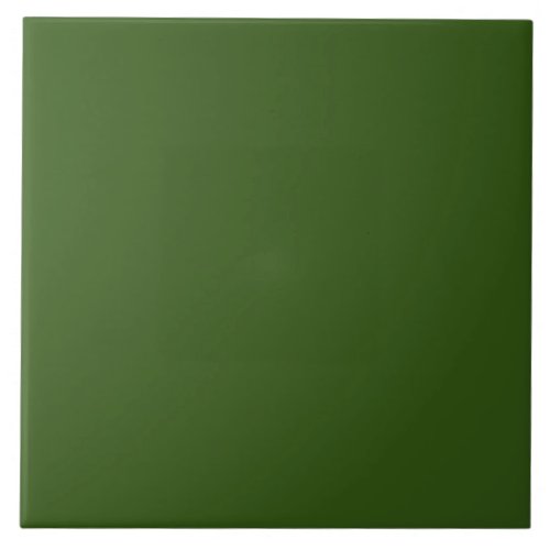 Trendy natural color solid color print olive green ceramic tile